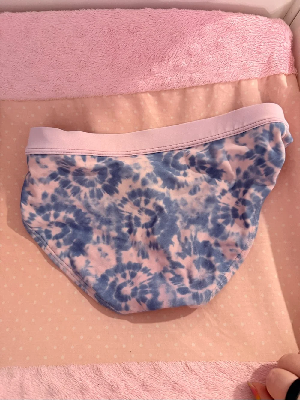 Athleta Girl Free Spirit Pink Blue Tie Dye Bikini, size Medium 8-10